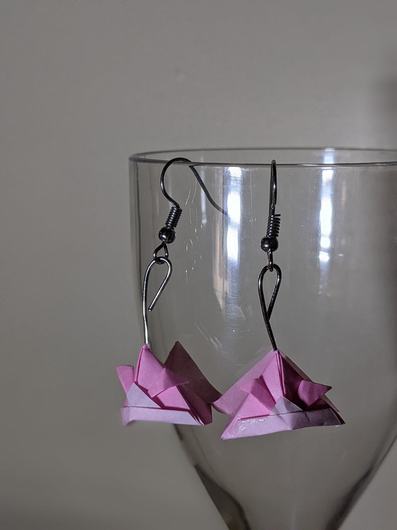 Handmade Origami Earrings - Goldfish