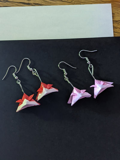 Handmade Origami Earrings - Goldfish