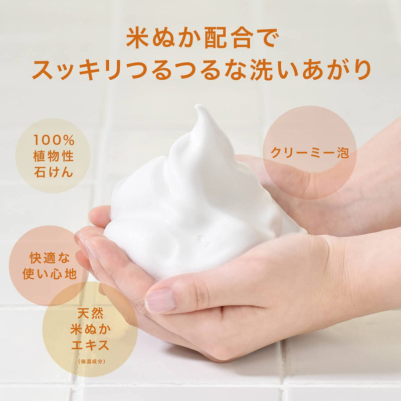 Additive-Free Rice Bran Foam Face Wash